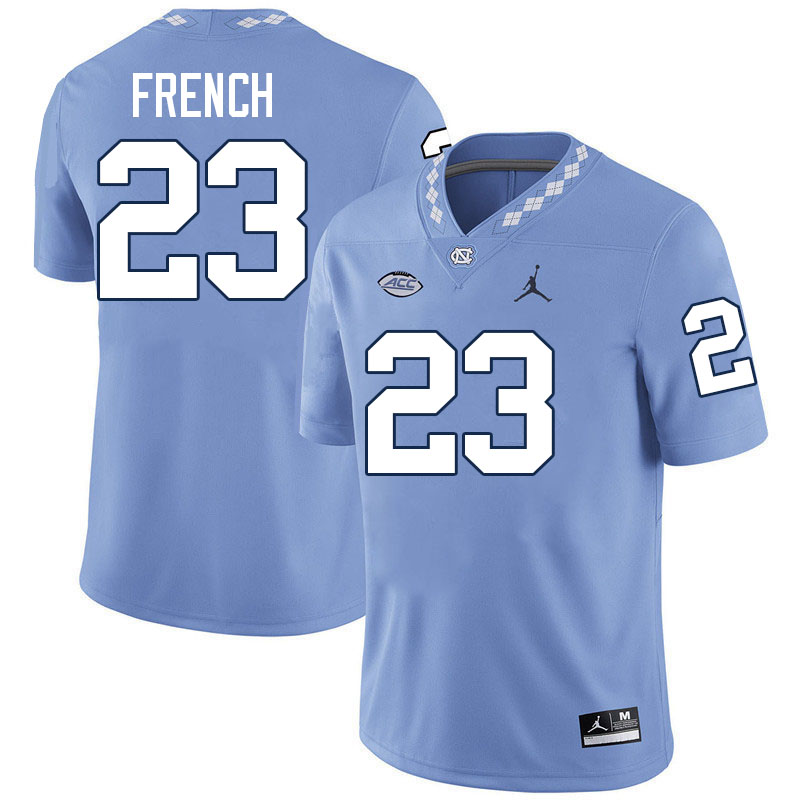 #23 Charleston French North Carolina Tar Heels Jerseys,Apparels,Uniforms Stitched-Carolina Blue  #23 Charleston French North Carolina Tar Heels Jerseys,Apparels,Uniforms Stitched-Carolina Blue